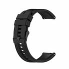 For Huawei Watch GT 2 42mm Silicone  Watch Band with Black Buckle(Black) - 1