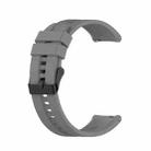 For Huawei Watch GT 2 42mm Silicone  Watch Band with Black Buckle(Grey) - 1