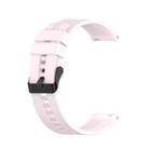 For Huawei Watch GT 2 42mm Silicone  Watch Band with Black Buckle(Quicksand Pink) - 1