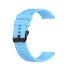 For Huawei Watch GT 2 42mm Silicone  Watch Band with Black Buckle(Sky Blue) - 1