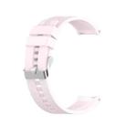 For Huawei Watch GT 2 42mm Silicone  Watch Band with Silver Buckle(Quicksand Pink) - 1