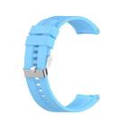 For Huawei Watch GT 2 42mm Silicone  Watch Band with Silver Buckle(Sky Blue) - 1