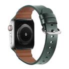 Genuine Leather Watch Bands For Apple Watch Series 7 45mm / 6 & SE & 5 & 4 44mm / 3 & 2 & 1 42mm(Green) - 1
