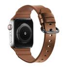 Genuine Leather Watch Bands For Apple Watch Series 7 45mm / 6 & SE & 5 & 4 44mm / 3 & 2 & 1 42mm(Brown) - 1