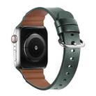 Genuine Leather Watch Bands For Apple Watch Series 7 41mm / 6 & SE & 5 & 4 40mm / 3 & 2 & 1 38mm(Green) - 1