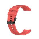 For Huawei Watch GT 2 46mm Silicone  Watch Band with Black Buckle(Red) - 1