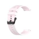 For Huawei Watch GT 2 46mm Silicone  Watch Band with Black Buckle(Quicksand Pink) - 1