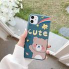 For iPhone 12 Cartoon Pattern TPU Protective Case(CUTE Bear) - 1