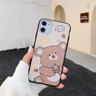 For iPhone 12 Cartoon Pattern TPU Protective Case(Bear) - 1