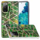 For Samsung Galaxy S20 FE Electroplating TPU Phone Protective Case(Green Diamond) - 1