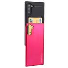 For Galaxy Note 10 MERCURY GOOSPERY SKY SLIDE BUMPER TPU + PC Case with Card Slot(Rose Red) - 1