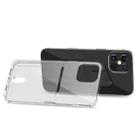 For iPhone 12 TPU Transparent Protective Case with Card Slots(Black) - 2