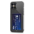 For iPhone 12 TPU Transparent Protective Case with Card Slots(Black) - 4