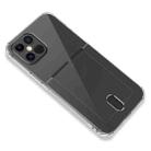 For iPhone 12 TPU Transparent Protective Case with Card Slots(Black) - 6