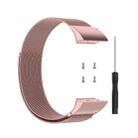 For Garmin Forerunner 35 / 30 Milanese Watch Band(Rose Pink) - 1