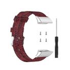 For Garmin Forerunner 35 / 30 Universal Nylon Canvas Watch Band(Wine Red) - 1