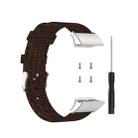 For Garmin Forerunner 35 / 30 Universal Nylon Canvas Watch Band(Coffee) - 1