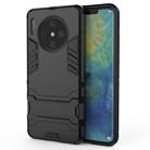 For Huawei Mate 30 PC + TPU Shockproof Protective Case with Holder(Black) - 1