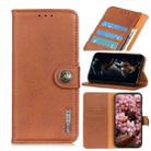 For Motorola Moto G 5G KHAZNEH Cowhide Texture Horizontal Flip Leather Case with Holder & Card Slots & Wallet(Brown) - 1