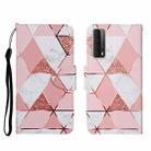For Huawei P Smart 2021 / Y7a Colored Drawing Pattern Horizontal Flip Leather Case with Holder & Card Slots & Wallet(Marble) - 1