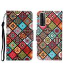 For Huawei P Smart 2021 / Y7a Colored Drawing Pattern Horizontal Flip Leather Case with Holder & Card Slots & Wallet(Ethnic Style) - 1