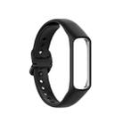 For Samsung Galaxy Fit 2 Silicone Watch Band(Black) - 1