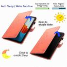 For Samsung Galaxy Tab S8 / Galaxy Tab S7 Halfway Mandala Embossing Pattern Horizontal Flip PU Leather Case with Card Slots & Holder & Pen Slot(Orange) - 7