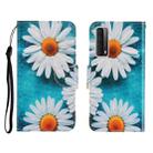 Colored Drawing Horizontal Flip Leather Case with Holder & Card Slot & Wallet For Huawei P Smart 2021 / Y7a(Chrysanthemum) - 1
