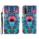 Colored Drawing Horizontal Flip Leather Case with Holder & Card Slot & Wallet For Huawei P Smart 2021 / Y7a(Mandala) - 1