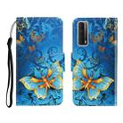 Colored Drawing Horizontal Flip Leather Case with Holder & Card Slot & Wallet For Huawei P Smart 2021 / Y7a(Jade Butterfly) - 1