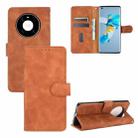 For Huawei Mate 40 Solid Color Skin Feel Magnetic Buckle Horizontal Flip Calf Texture PU Leather Case with Holder & Card Slots & Wallet(Brown) - 1