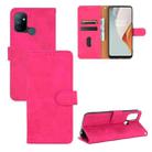 For OnePlus Nord N100 Solid Color Skin Feel Magnetic Buckle Horizontal Flip Calf Texture PU Leather Case with Holder & Card Slots & Wallet(Rose Red) - 1