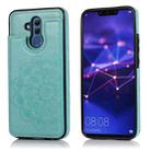 For Huawei Mate 20 Lite Double Buckle Mandala Pattern PU+TPU Protective Case with Card Slots & Holder & Photo Frame(Green) - 1