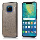 For Huawei Mate 20 Pro Double Buckle Mandala Pattern PU+TPU Protective Case with Card Slots & Holder & Photo Frame(Grey) - 1