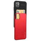 For iPhone 11 MERCURY GOOSPERY SKY SLIDE BUMPER TPU + PC Case with Card Slot(Red) - 1