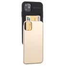 For iPhone 11 MERCURY GOOSPERY SKY SLIDE BUMPER TPU + PC Case with Card Slot(Gold) - 1