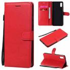 For Xiaomi Redmi 9A Solid Color Horizontal Flip Protective Leather Case with Holder & Card Slots & Wallet & Photo Frame & Lanyard(Red) - 1