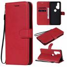 For Motorola Moto Edge+ Solid Color Horizontal Flip Protective Leather Case with Holder & Card Slots & Wallet & Photo Frame & Lanyard(Red) - 1