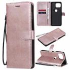 For Motorola Moto G 5G Plus Solid Color Horizontal Flip Protective Leather Case with Holder & Card Slots & Wallet & Photo Frame & Lanyard(Rose Gold) - 1