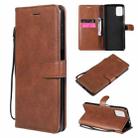 For Motorola Moto G9 Plus Solid Color Horizontal Flip Protective Leather Case with Holder & Card Slots & Wallet & Photo Frame & Lanyard(Brown) - 1