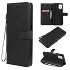 For Motorola Moto G9 Plus Solid Color Horizontal Flip Protective Leather Case with Holder & Card Slots & Wallet & Photo Frame & Lanyard(Black) - 1