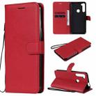 For Motorola Moto One Fuson Plus Solid Color Horizontal Flip Protective Leather Case with Holder & Card Slots & Wallet & Photo Frame & Lanyard(Red) - 1