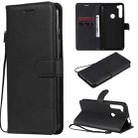 For Motorola Moto One Fuson Plus Solid Color Horizontal Flip Protective Leather Case with Holder & Card Slots & Wallet & Photo Frame & Lanyard(Black) - 1