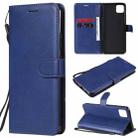 For OPPO Realme C11 Solid Color Horizontal Flip Protective Leather Case with Holder & Card Slots & Wallet & Photo Frame & Lanyard(Blue) - 1