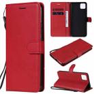 For OPPO Realme C11 Solid Color Horizontal Flip Protective Leather Case with Holder & Card Slots & Wallet & Photo Frame & Lanyard(Red) - 1