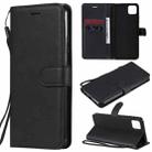 For OPPO Realme C11 Solid Color Horizontal Flip Protective Leather Case with Holder & Card Slots & Wallet & Photo Frame & Lanyard(Black) - 1