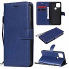For Google Pixel 5 Solid Color Horizontal Flip Protective Leather Case with Holder & Card Slots & Wallet & Photo Frame & Lanyard(Blue) - 1