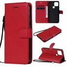 For Google Pixel 5 Solid Color Horizontal Flip Protective Leather Case with Holder & Card Slots & Wallet & Photo Frame & Lanyard(Red) - 1