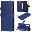For OnePlus Nord Solid Color Horizontal Flip Protective Leather Case with Holder & Card Slots & Wallet & Photo Frame & Lanyard(Blue) - 1