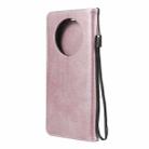 For Huawei Mate 40 Pro Solid Color Horizontal Flip Protective Leather Case with Holder & Card Slots & Wallet & Photo Frame & Lanyard(Rose Gold) - 4